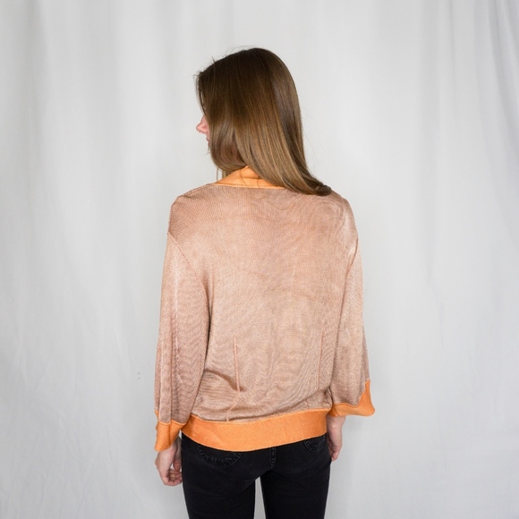 MISSONI Double Rose Gold Cardigan Sweater 40 - Picture 5 of 7